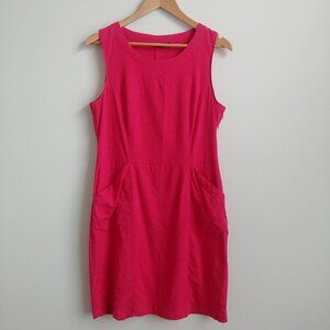 Chloro Phylle bright hot pink linen blend sleeveless dress Medium